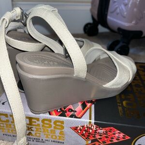 Women's Beige Wedge Sandals